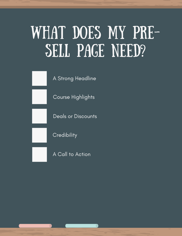 Copy of What does my pre-sell page need_